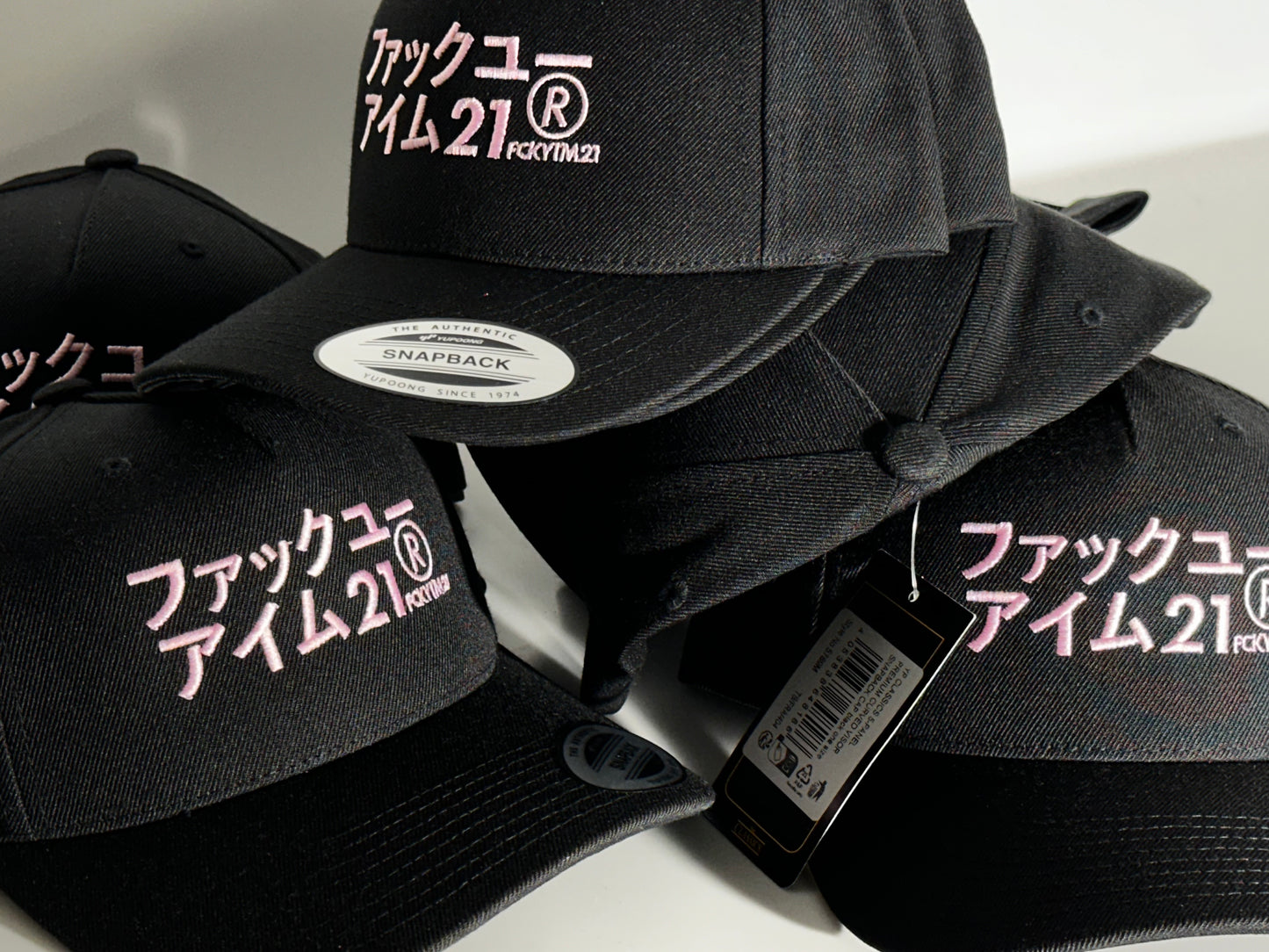 Premium Black Cap Baseball Style Pink JAPAN Logo