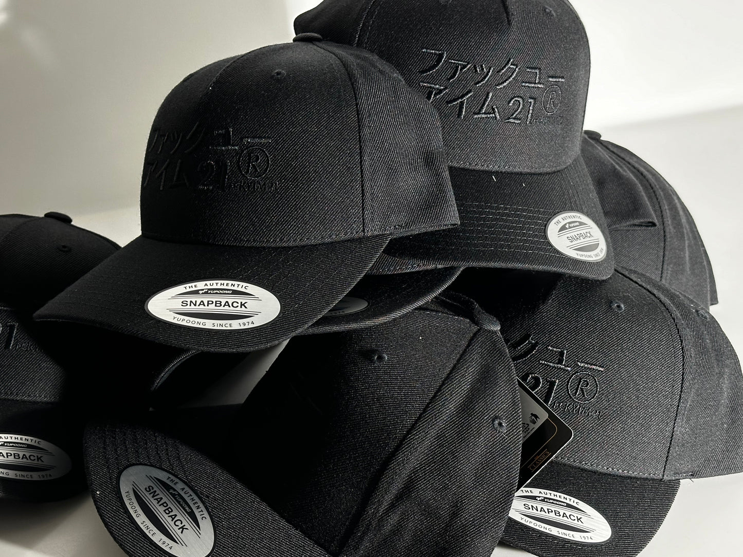 Premium Black Cap Baseball Style Black JAPAN Logo