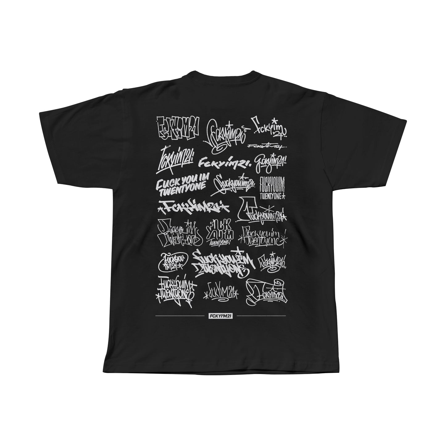 21 VANDALS NEGRO / CAMISETA ALGODON PREMIUM OVERSIZED FIT