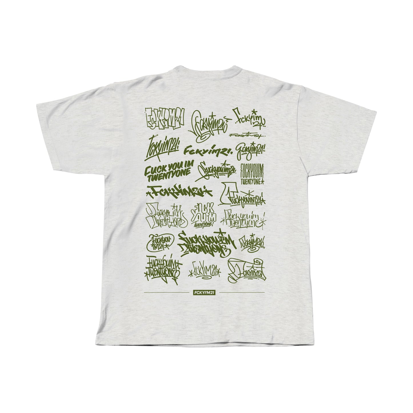 21 VANDALS GRIS CLARO / CAMISETA ALGODON PREMIUM OVERSIZED FIT