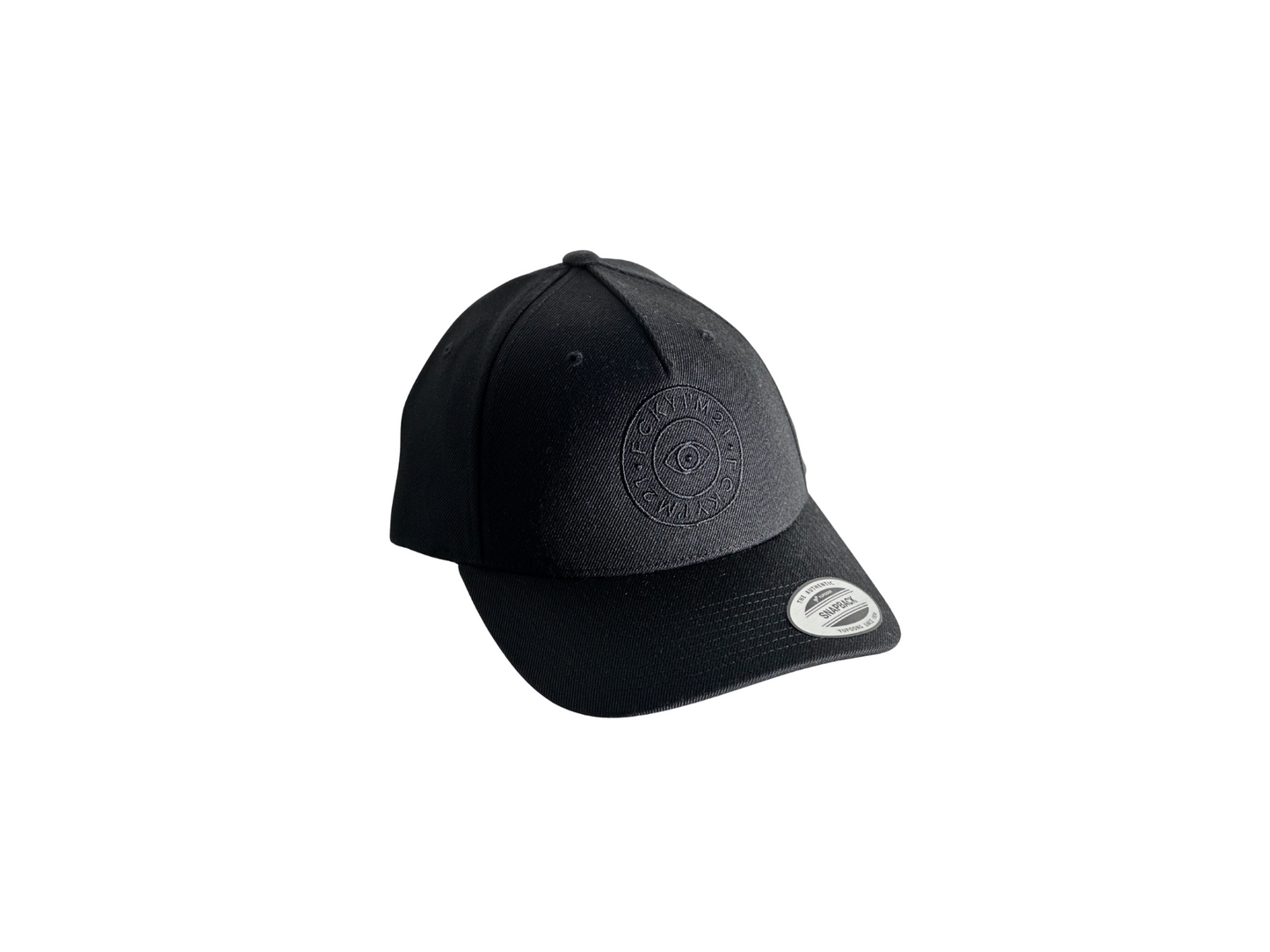 Premium Black Cap Baseball Style Black ROUND Logo