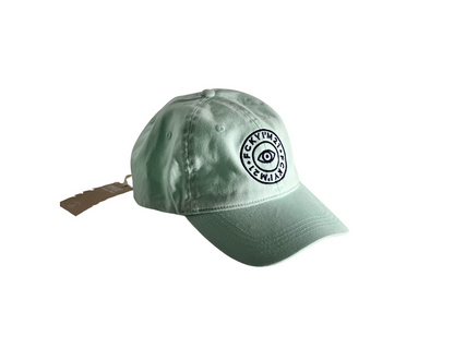 Premium Soft Light Green Cap Baseball Style Navy Blue ROUND Logo