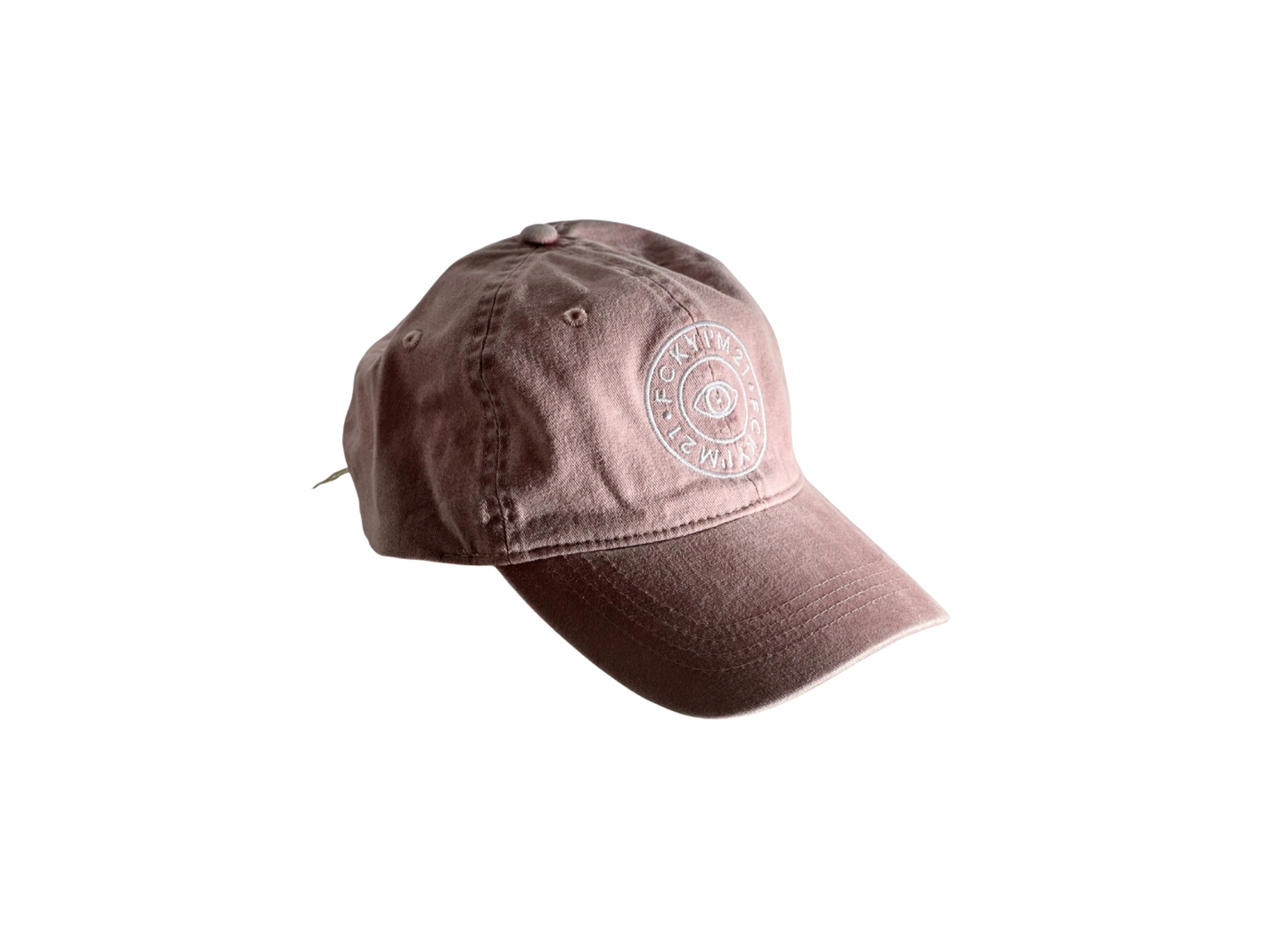 Premium Soft Pink Cap Baseball Style White ROUND Logo