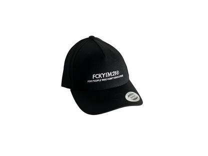 Premium Black Cap Baseball Style White FCKYIM21 Logo