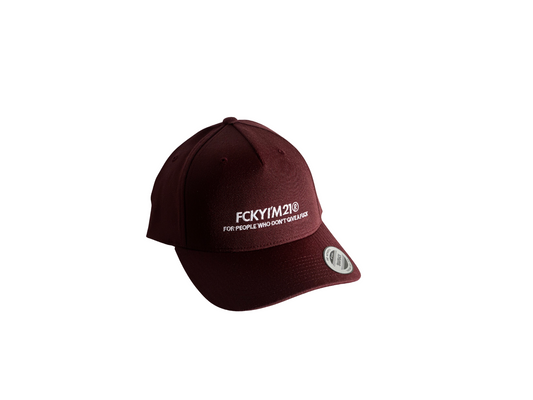 Premium Bordeaux Cap Baseball Style White FCKYIM21 Logo
