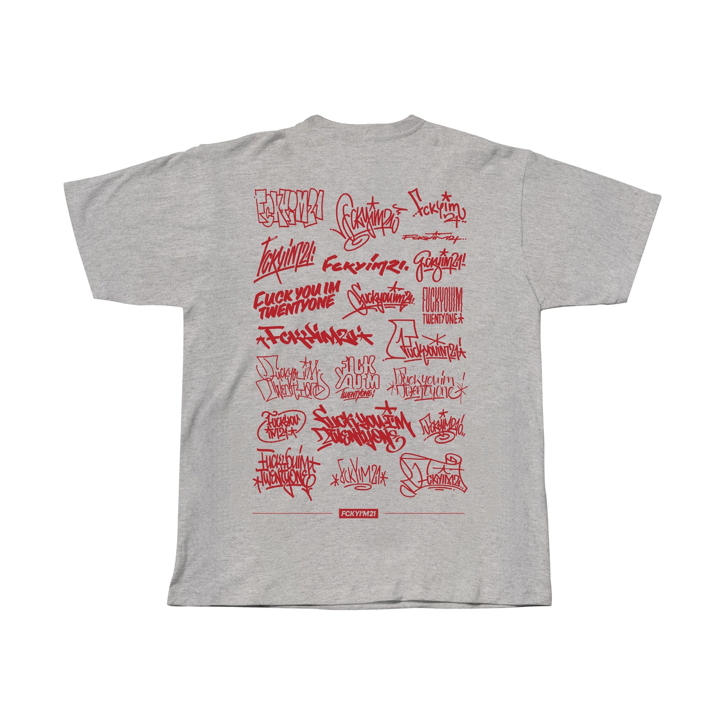21 VANDALS GREY / PREMIUM COTTON TEE SHIRT OVERSIZED