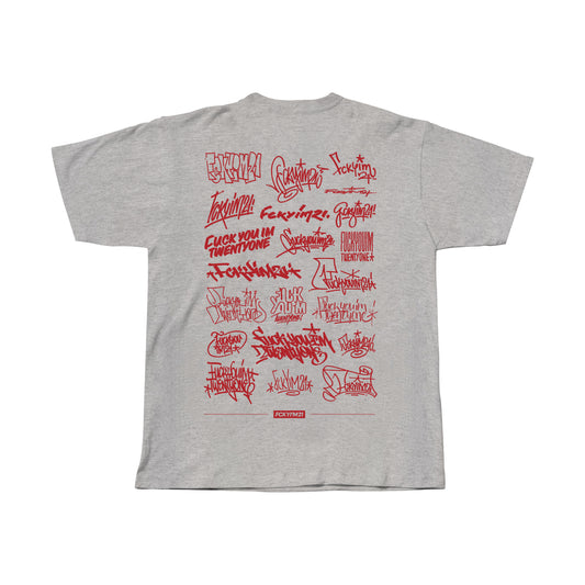 21 VANDALS GREY / PREMIUM COTTON TEE SHIRT OVERSIZED