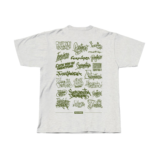 21 VANDALS LIGHT GREY  / PREMIUM COTTON TEE SHIRT OVERSIZED