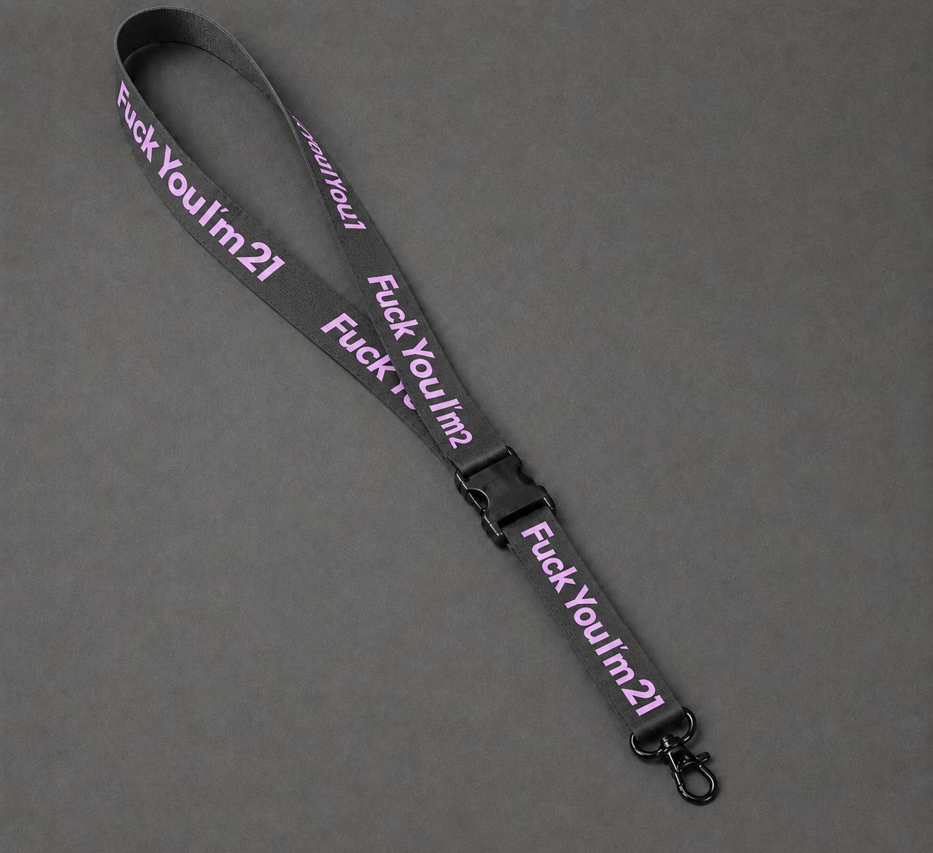 LANYARD Black and Pink