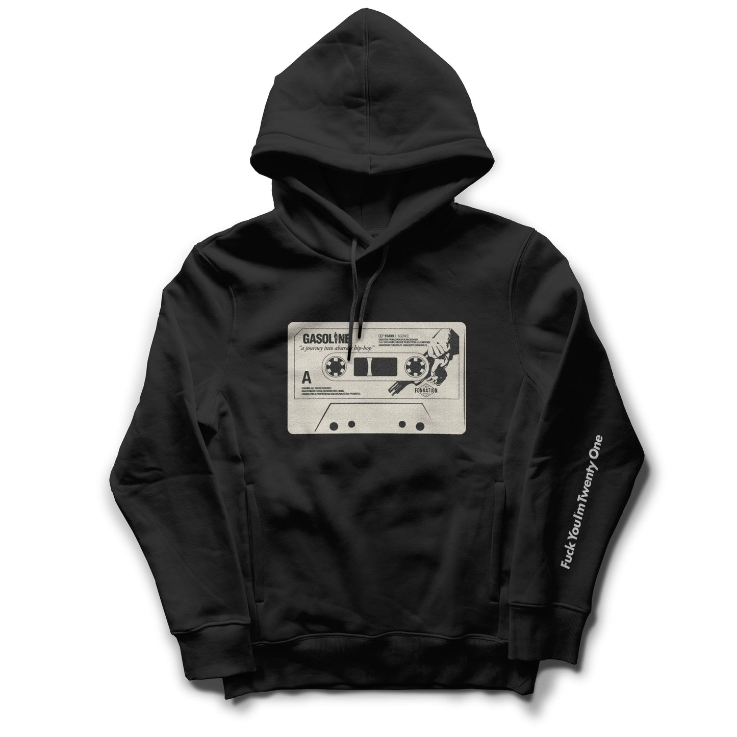 GASOLINE SUDADERA / CASSETTE NEGRA CLASSIC FIT