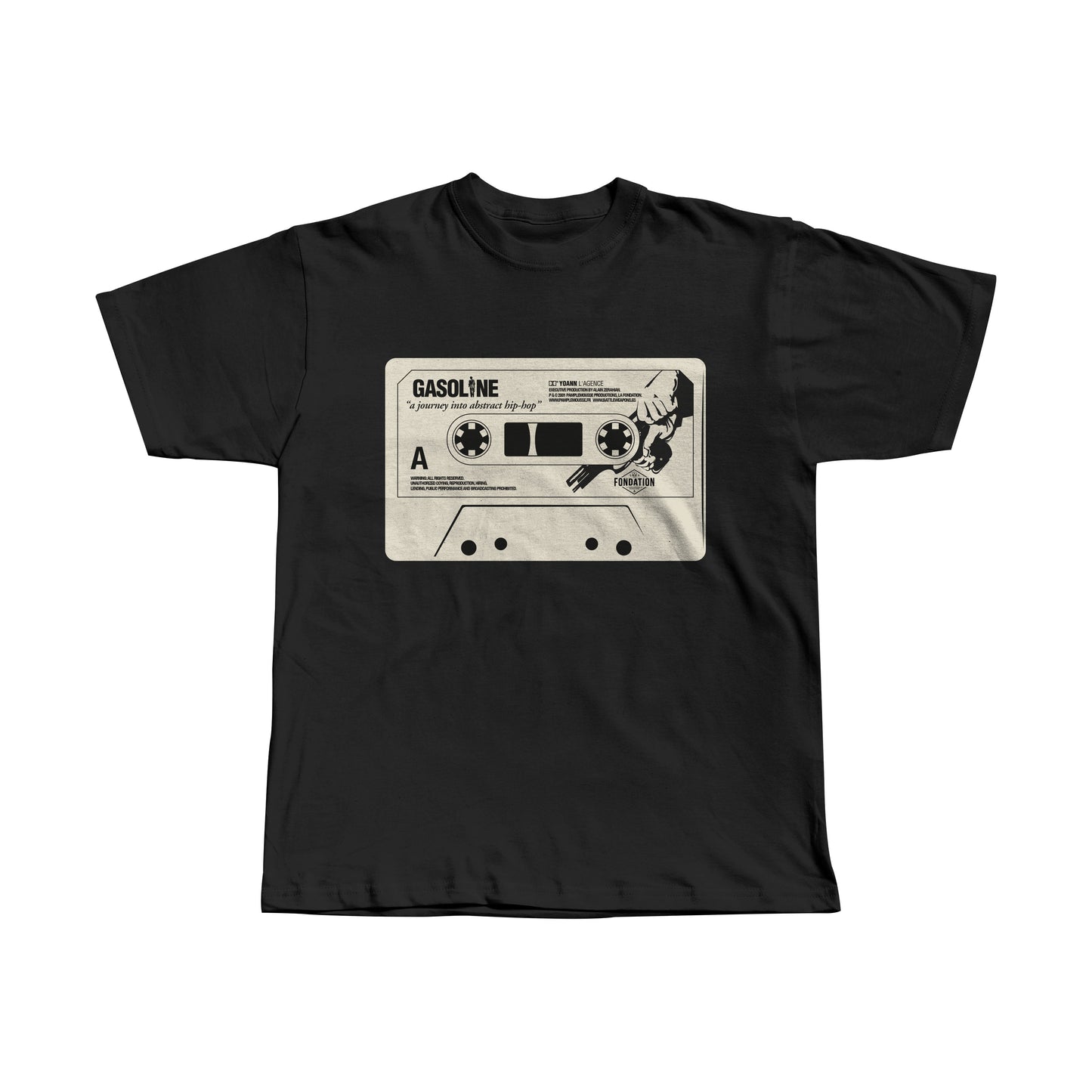 CAMISETA GASOLINE / CASSETTE NEGRA CLASSIC FIT
